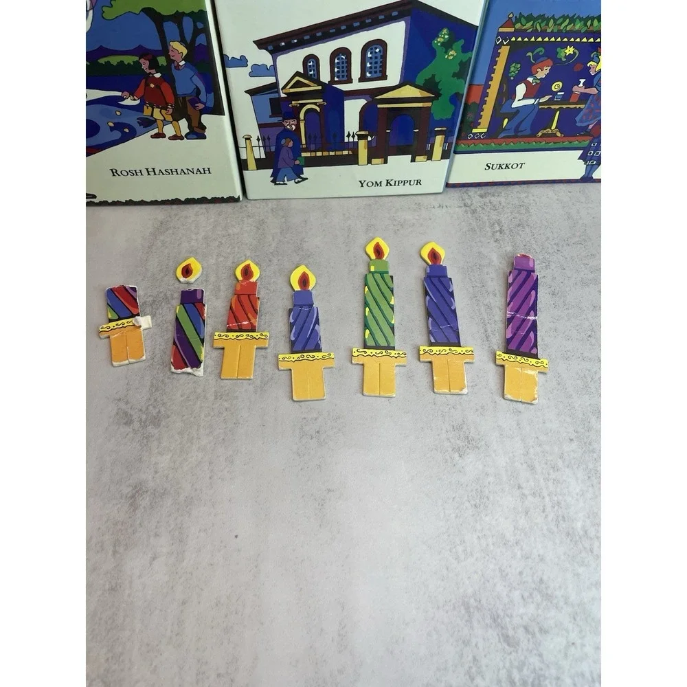 Vtg 1999 Jewish Holiday Building Blocks/Nesting Blocks by WJ Fantasy Inc,